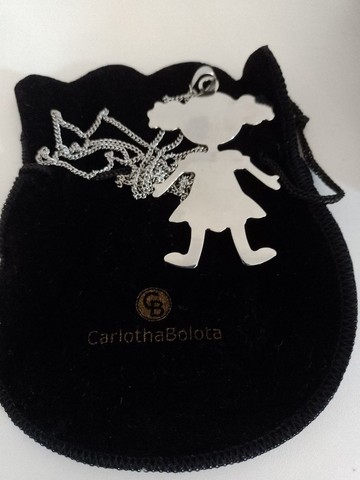 Corrente em aço, com pingente de menina - CarlothaBolota - Foto 3