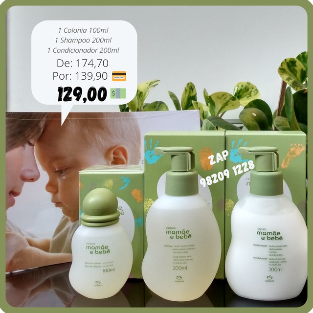 Kit Mamae Bebe Natura na Promoção 1 Colônia 1 Shampoo 1 Condicionador -  Artigos infantis - Setor Oeste (Sobradinho II), Brasília 1173389748 | OLX