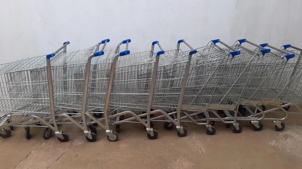 Carrinho de compras de metal - 1 andar e2 andares - Foto 2