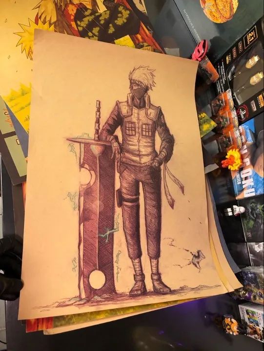 posters naruto / 5x pôsters grandes - naruto kakashi jiraya minato - pronta entrega rápida - Foto 3