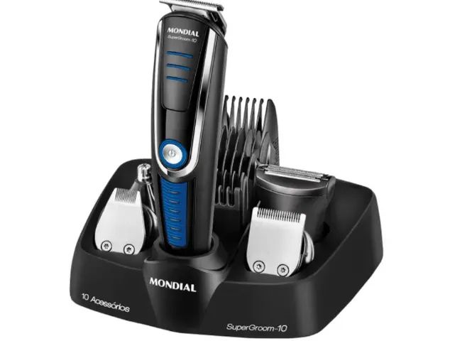 Aparador de Pelos Mondial Super Groom 10 em 1 - 1 Velocidade com Acessórios - Foto 2