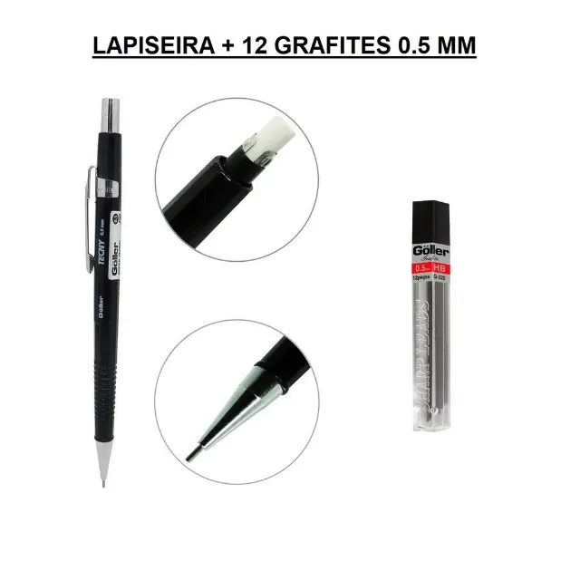 Lapiseira 0.5 Mm Com Grafite Tecny 5436 Goller - Foto 4