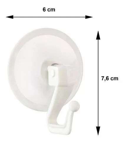 Ganchos Multiuso Ventosa Plastico 1pç Plast 23501 - Foto 4