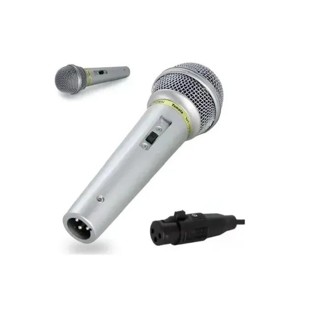 Microfone Dinamico Profissional Com Fio Mt-1018 Tomate