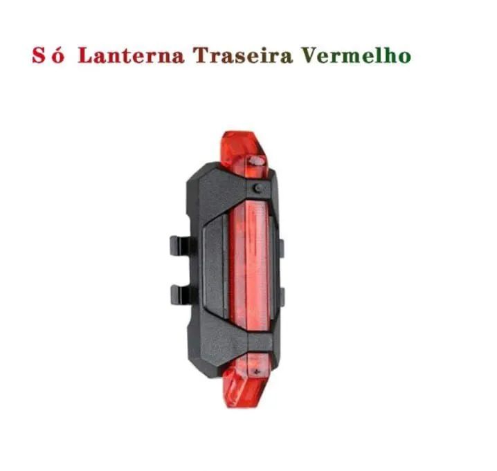 Lanterna Traseira de Bicicleta Recarregável USB - Foto 2
