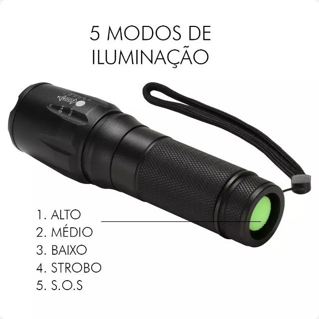 Lanterna Tática X900 Zoom Recarregável - 321 - Foto 2