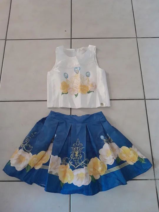 Conjunto short saia +colete