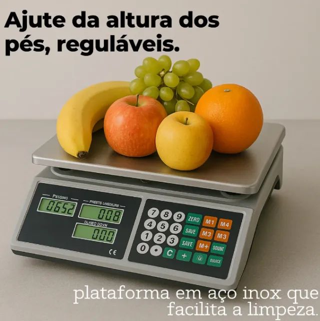 Balança Digital Profissional Alta Precisão Até 40 Kg   - Foto 2