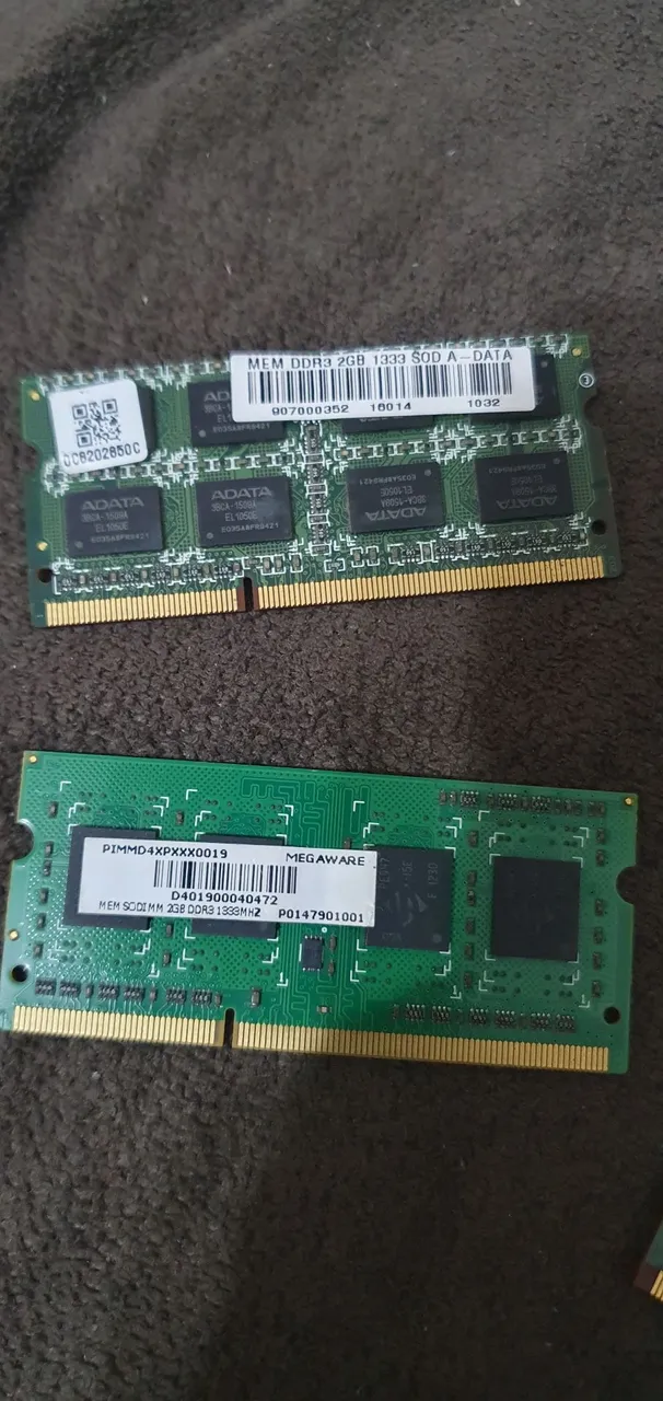 Memória RAM DDR3 2GB 1333MHz Adata para Notebook