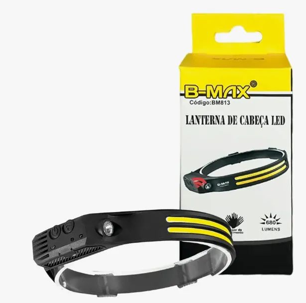 Lanterna Led De Cabeça Bmax BM-813 com Sensor de Movimento On/Off 