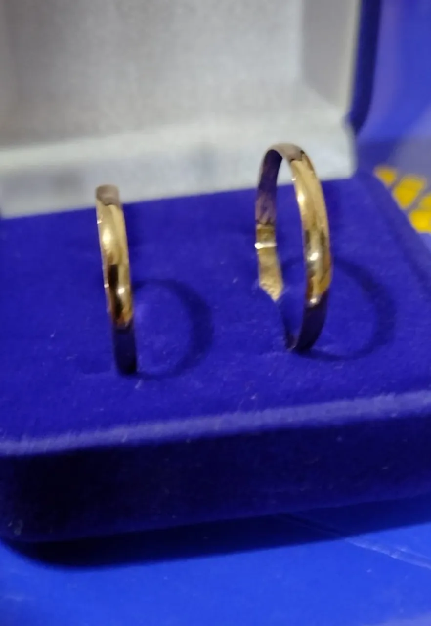 Anel de Noivado Casamento de ouro 18 kilates