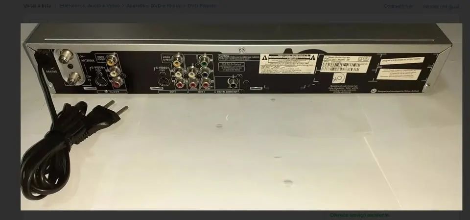 Aparelho de DVD e gravador de DVDR 3355 Philips - Original - Foto 4