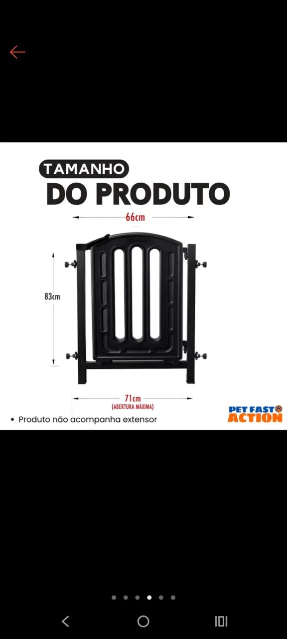 Portão para dividir ambiente dentro da casa, na cor marrom e plástico Duro. - Foto 4