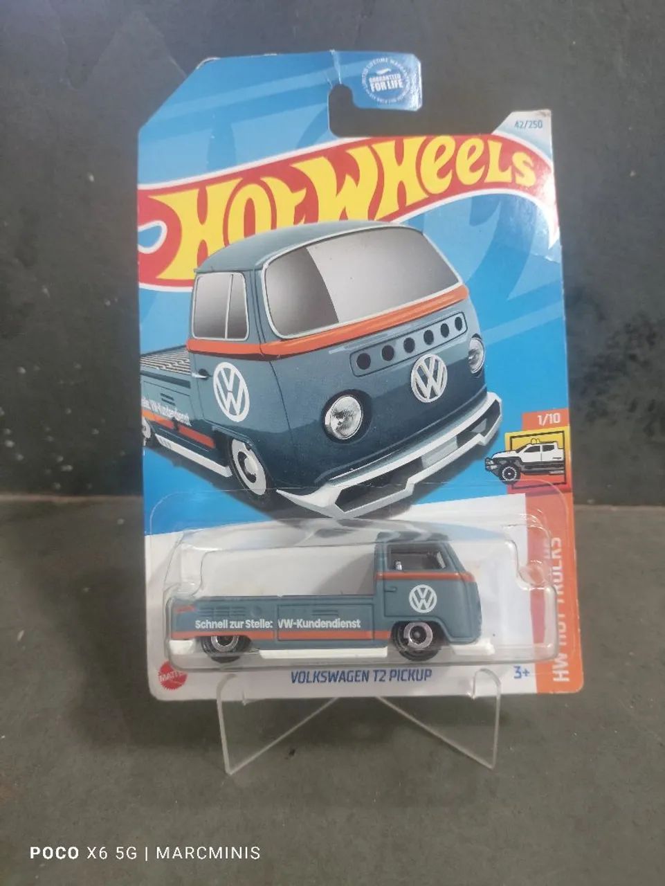 Miniatura Volkswagen T2 Pickup - Hot Wheels - 7 cm