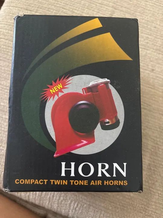 Buzina Ar Compacta Com Compressor 12v Moto Carro Caminhão Carros