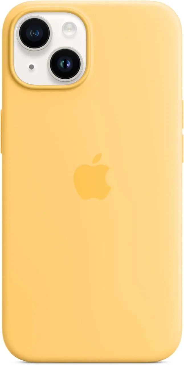 Capa de silicone com MagSafe para iPhone 14 - Amarelo-canário