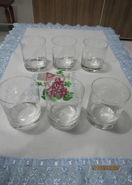 Copos de cristal lapidado com trigo para whisky  - Foto 2