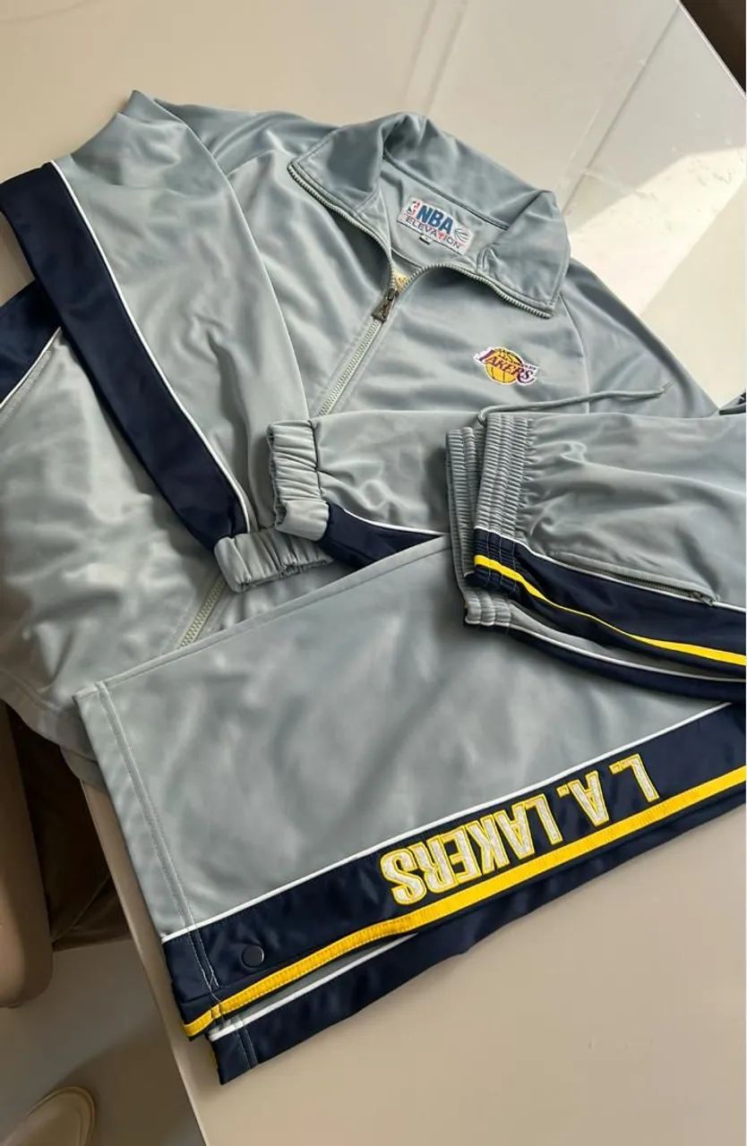 Agasalho Los Angeles Lakers - tamanho G - raridade!!! - Foto 4