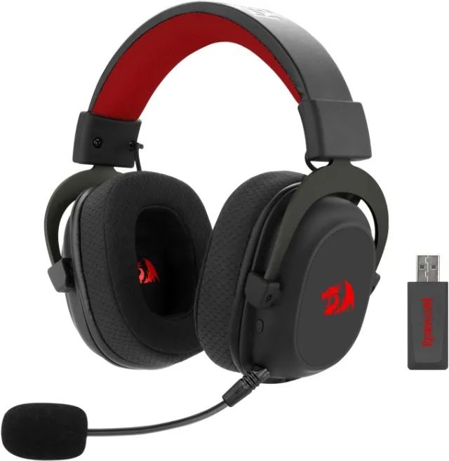 Headtset Gamer Redragon Zeus Pro, Surround 7.1, Cabo USB-C Removível, Wireless, c/Microfon