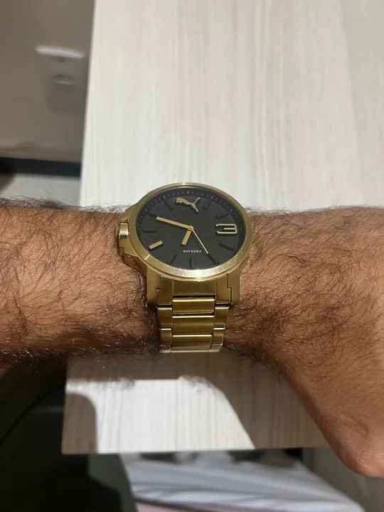 Relógio Puma Original Dourado - Foto 3