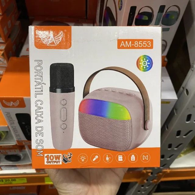 Caixinha de Som Bluetooth com 1 Microfone Sem Fio - Altomex AM-8553 - Foto 6