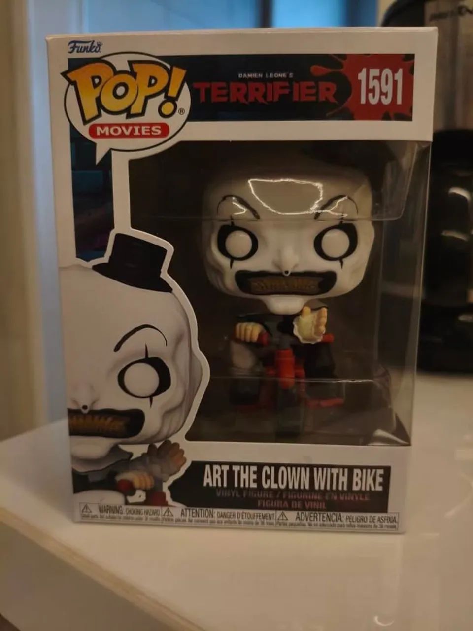 Funko pop Terrifier Art the clown With bike - novo e original