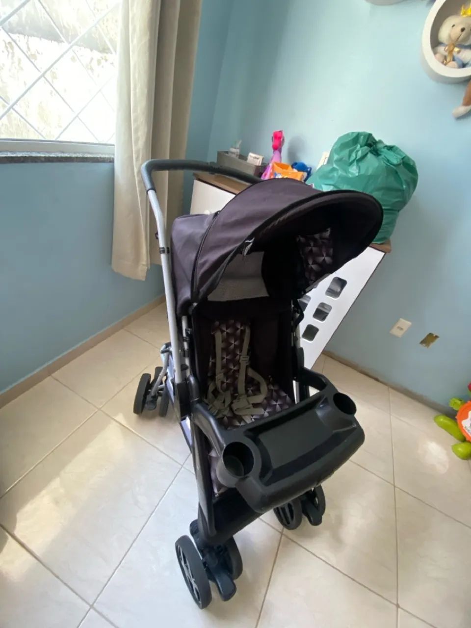 Carrinho de Bebê e Cadeirinha - Preto - Foto 6