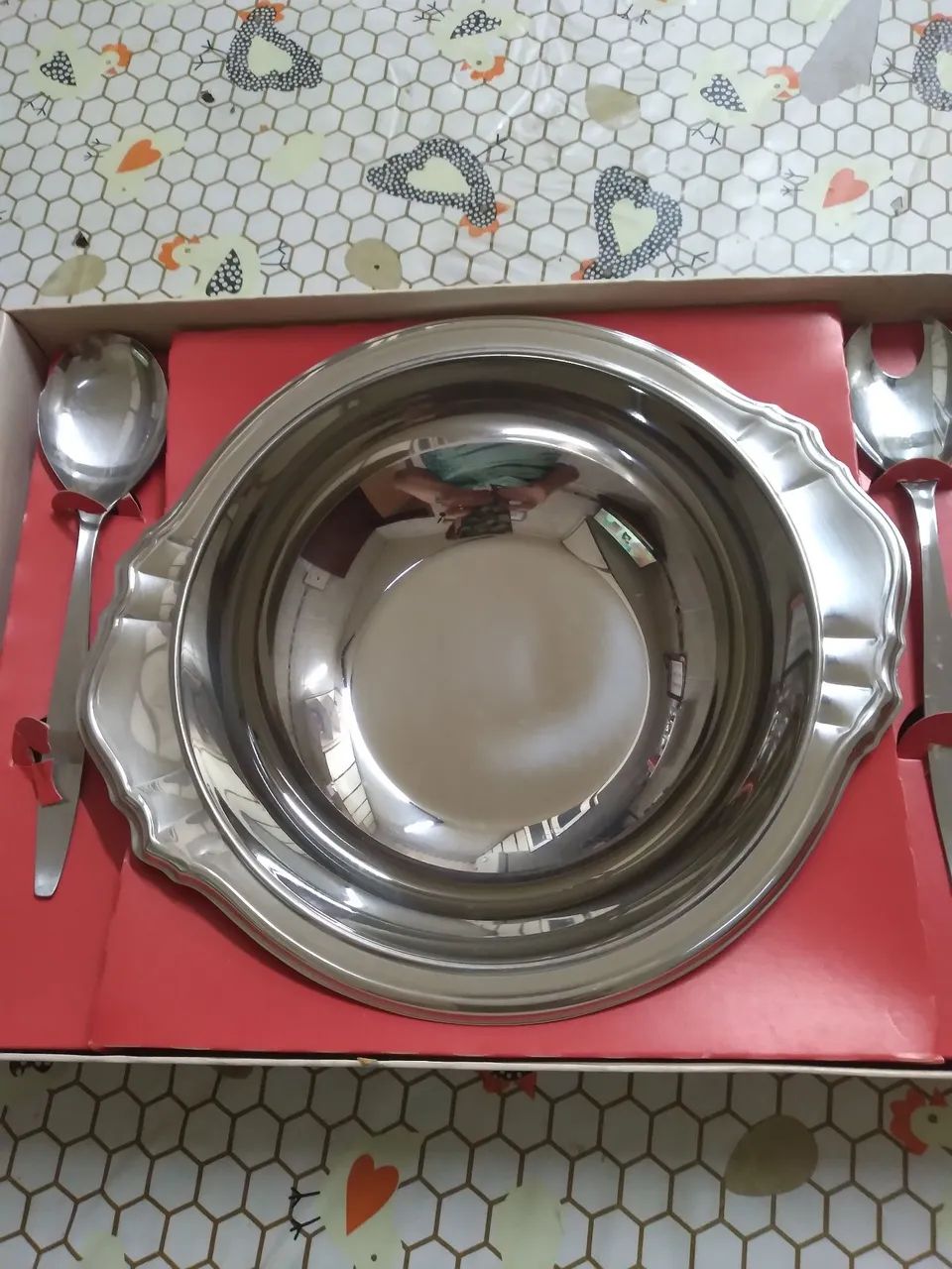 Conjunto para Salada em Aço Ipnox - Novo na caixa 
