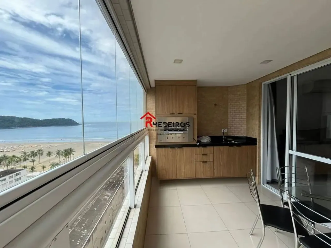 APARTAMENTO PARA LOCAÇÃO PRAIA GRANDE Boqueirão VISTA PARA O MAR 3 Dormitórios