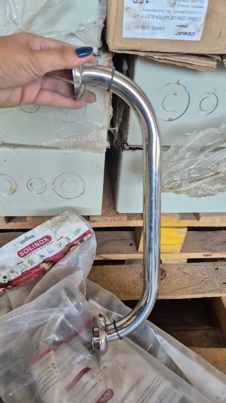 Barra de apoio em aço inox