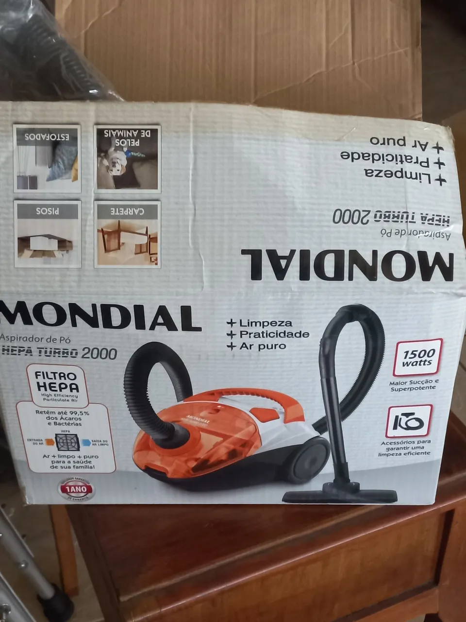 Aspirador de Pó HEPA Turbo 2000 Mondial
