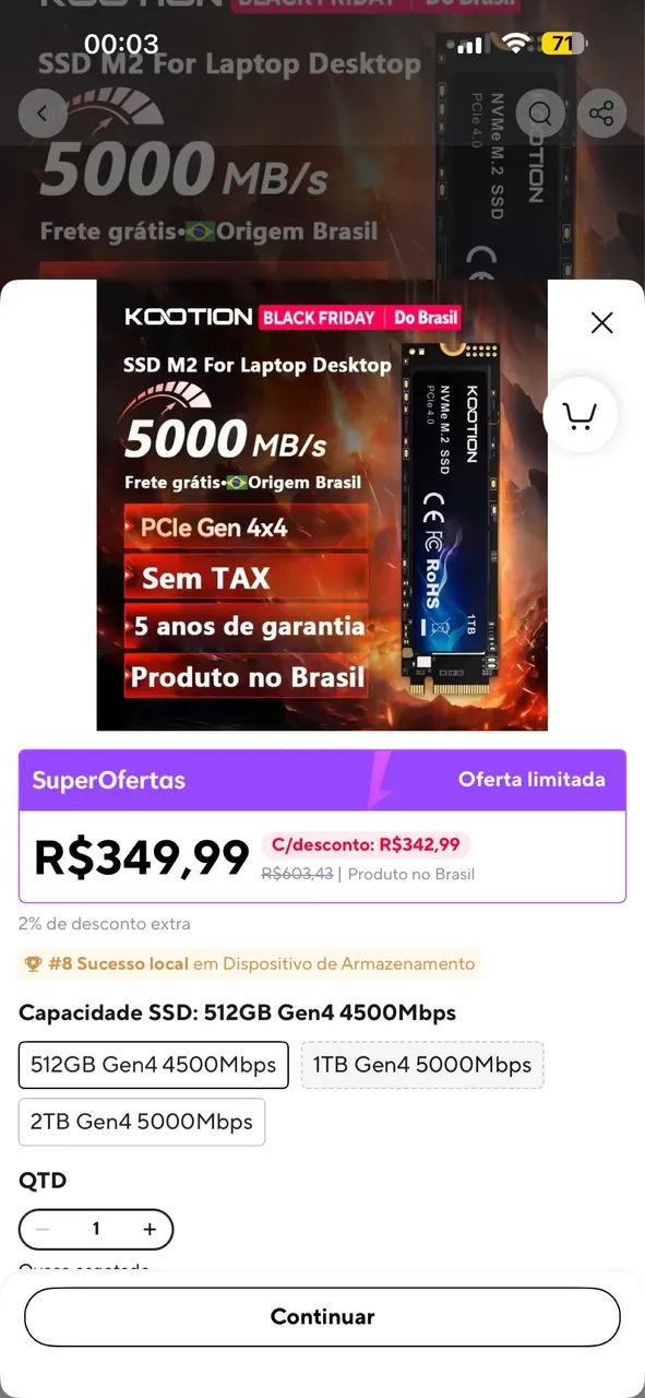 SSD nvme 512gb  - Foto 3