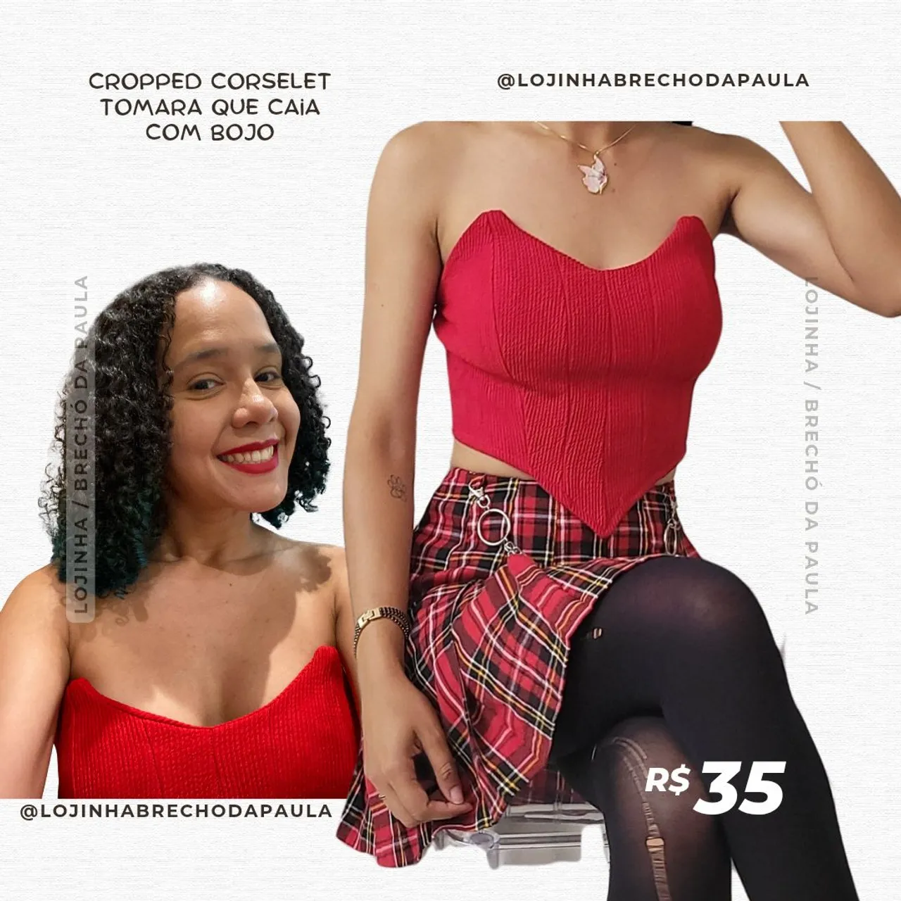 Cropped Corselet Tomara Que Caia Com Bojo