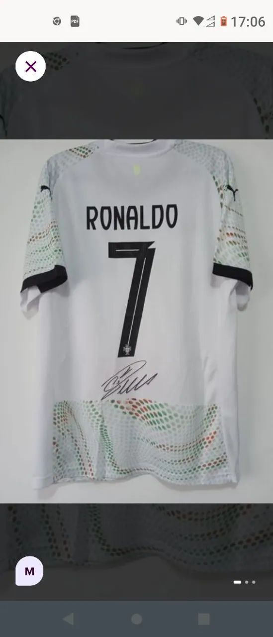Camisa Portugal Campeão Nations 2025 #7 Cristiano Ronaldo Autografada Certificada 