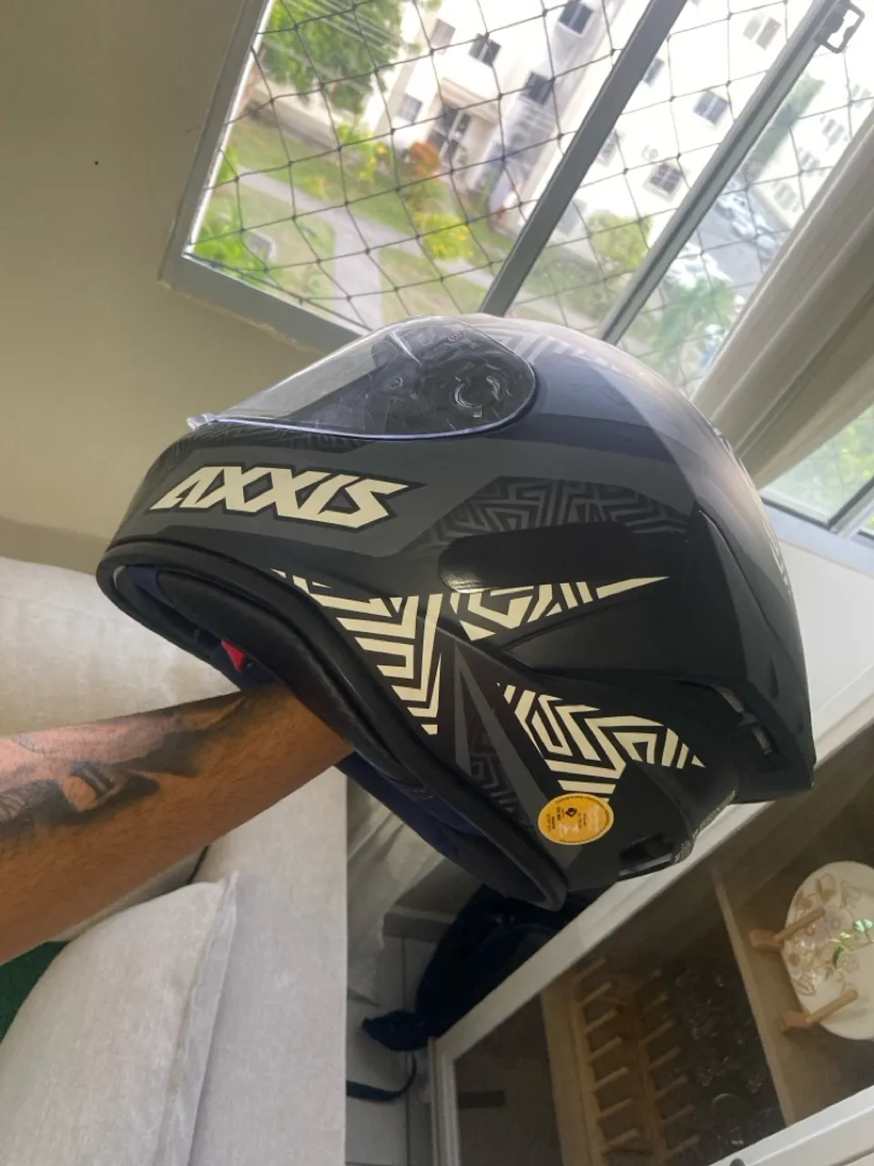Capacete Moto Axxis Tricolor