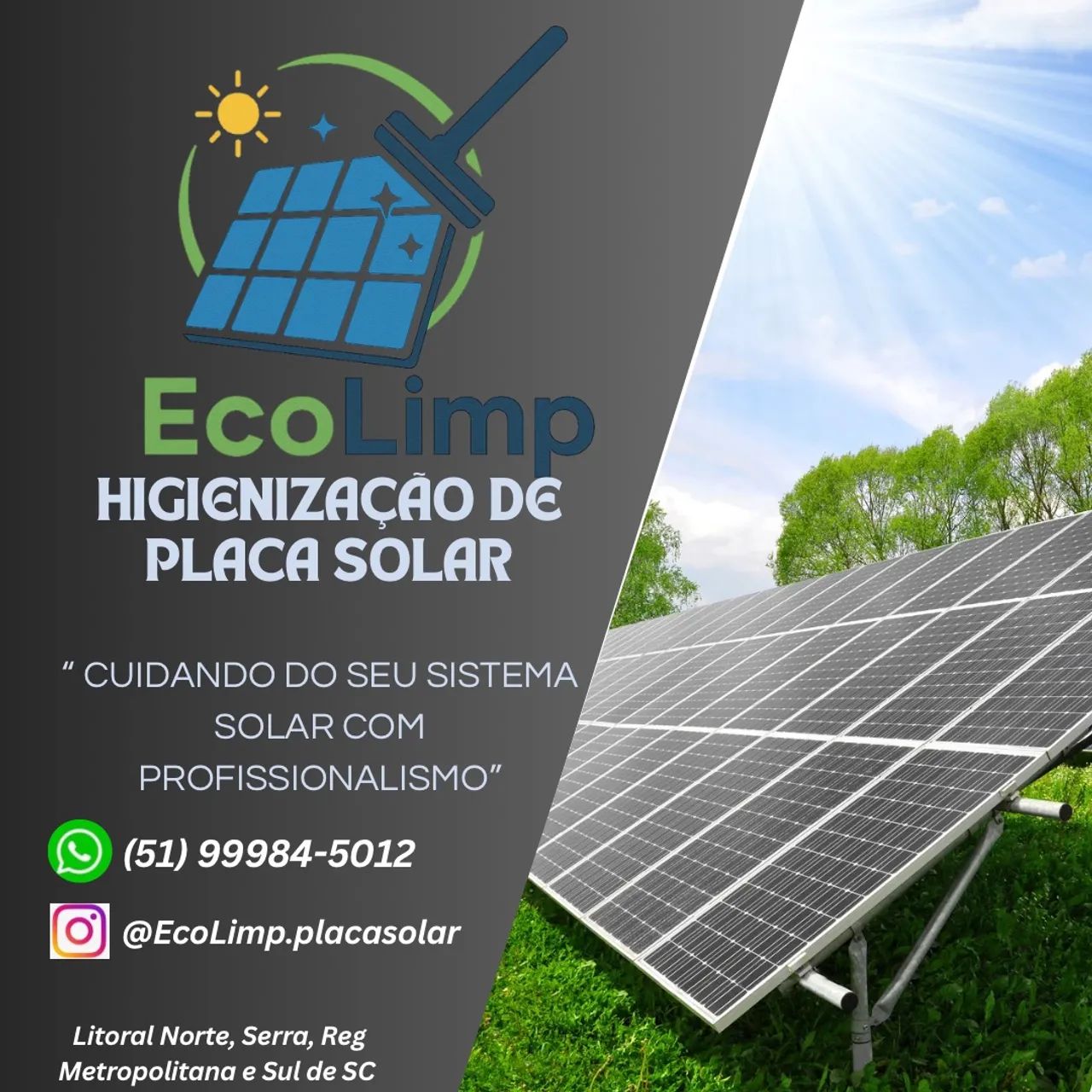 Limpeza de placa solar 