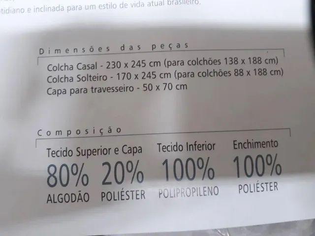 COLCHA MATELASSÊ COM BABADOS.  Na embalagem, sem uso - Foto 6