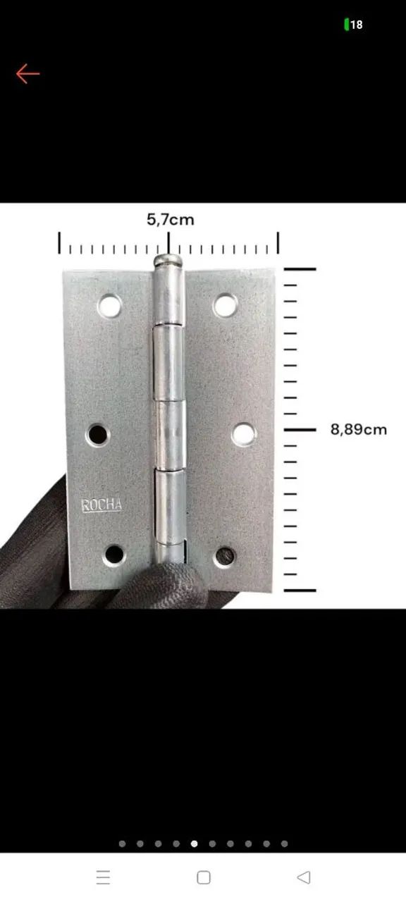 3-Piece Zinc-Coated Hinge Set, 3½ Inches, with Screws for Doors64739518487297123