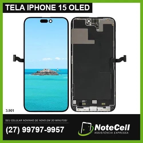 Tela/Display P/ iPhone 15 Oled igual a Original - Instalação em 30 min!!!