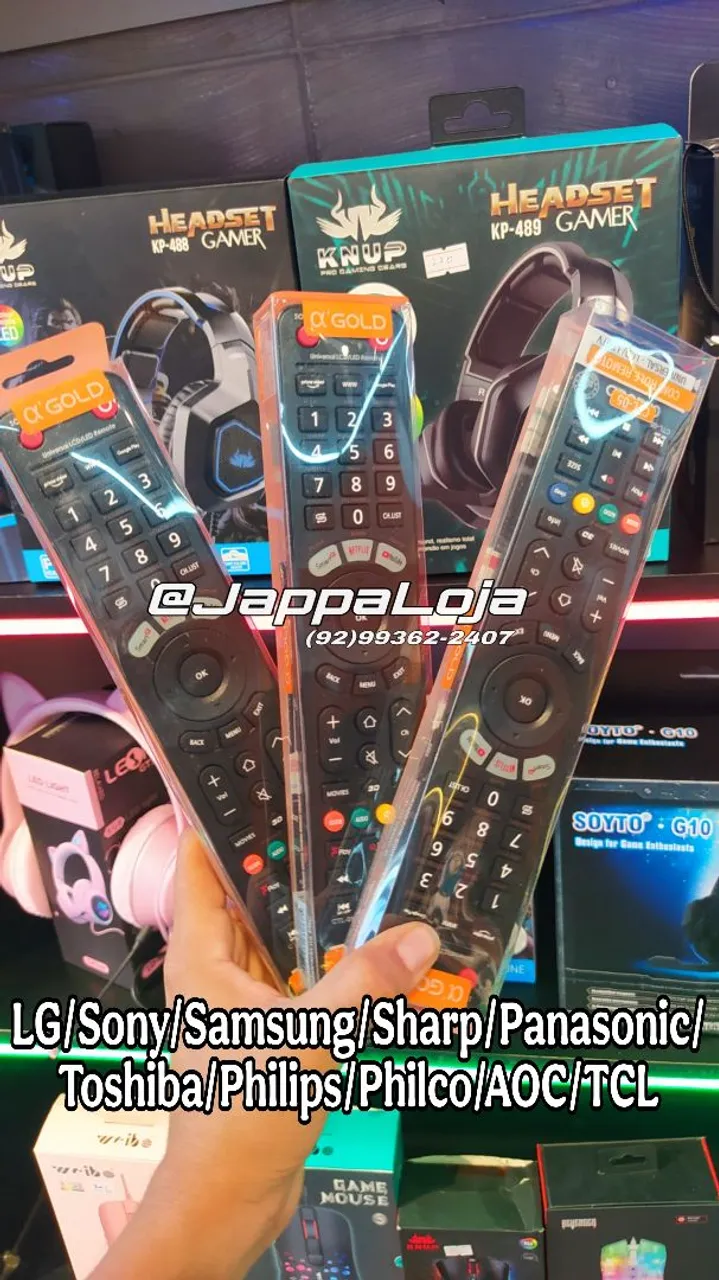 Controle Remoto Universal para TV - Novo (Samsung, LG, Semp Toshiba, TCL, AOC, Sony)
