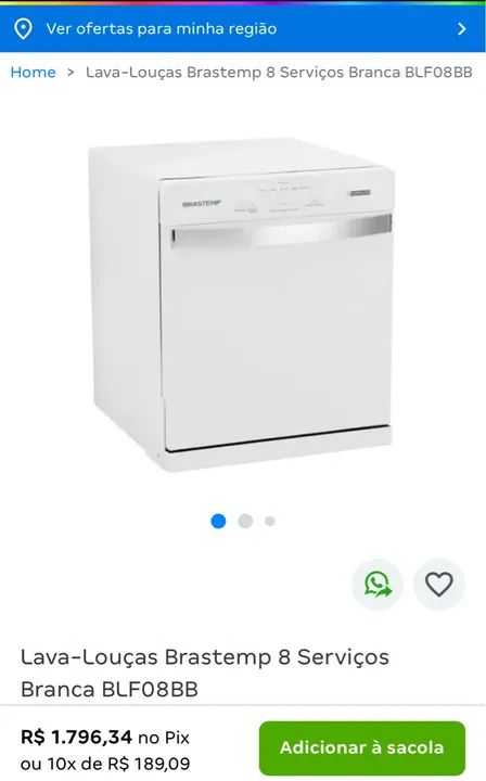 Lava-louças Brastemp 8 serviços - Semi-nova - Foto 4