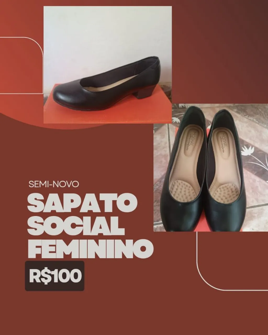 Sapato Social Feminino Preto