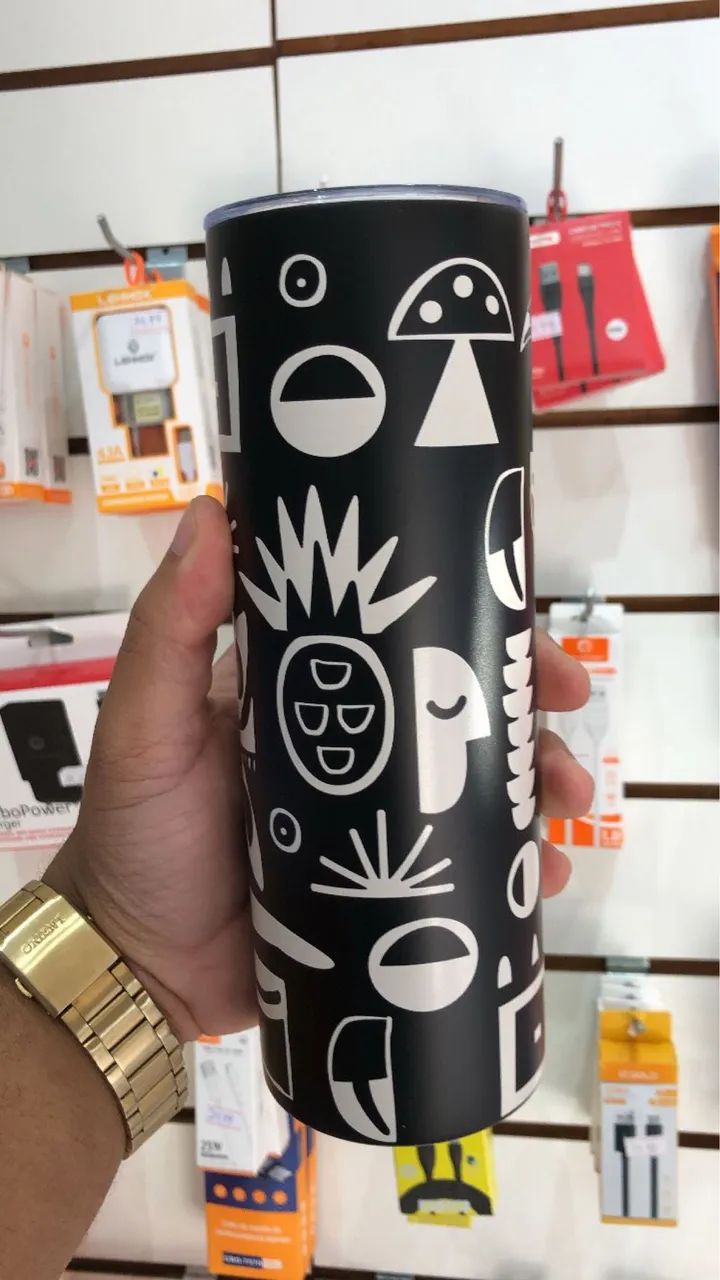 Copo Térmico Estilo Tropical Tampa Estampas Naturais 700ml - Foto 4