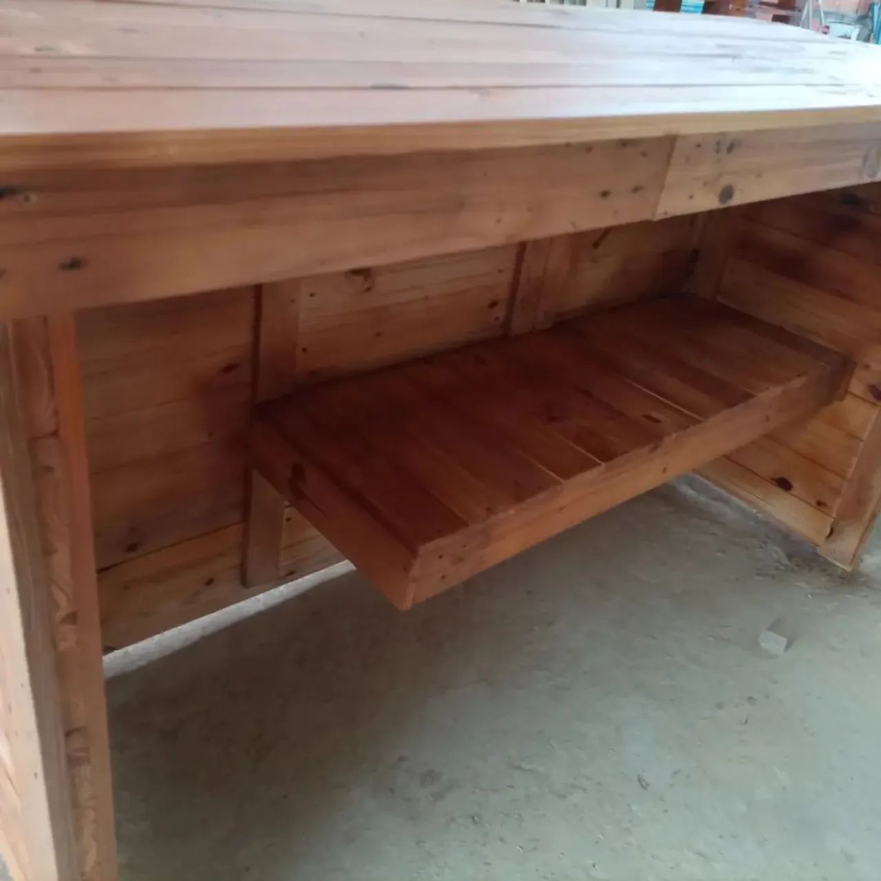 Balcão de madeira rústico para organizar sua casa! - Foto 4
