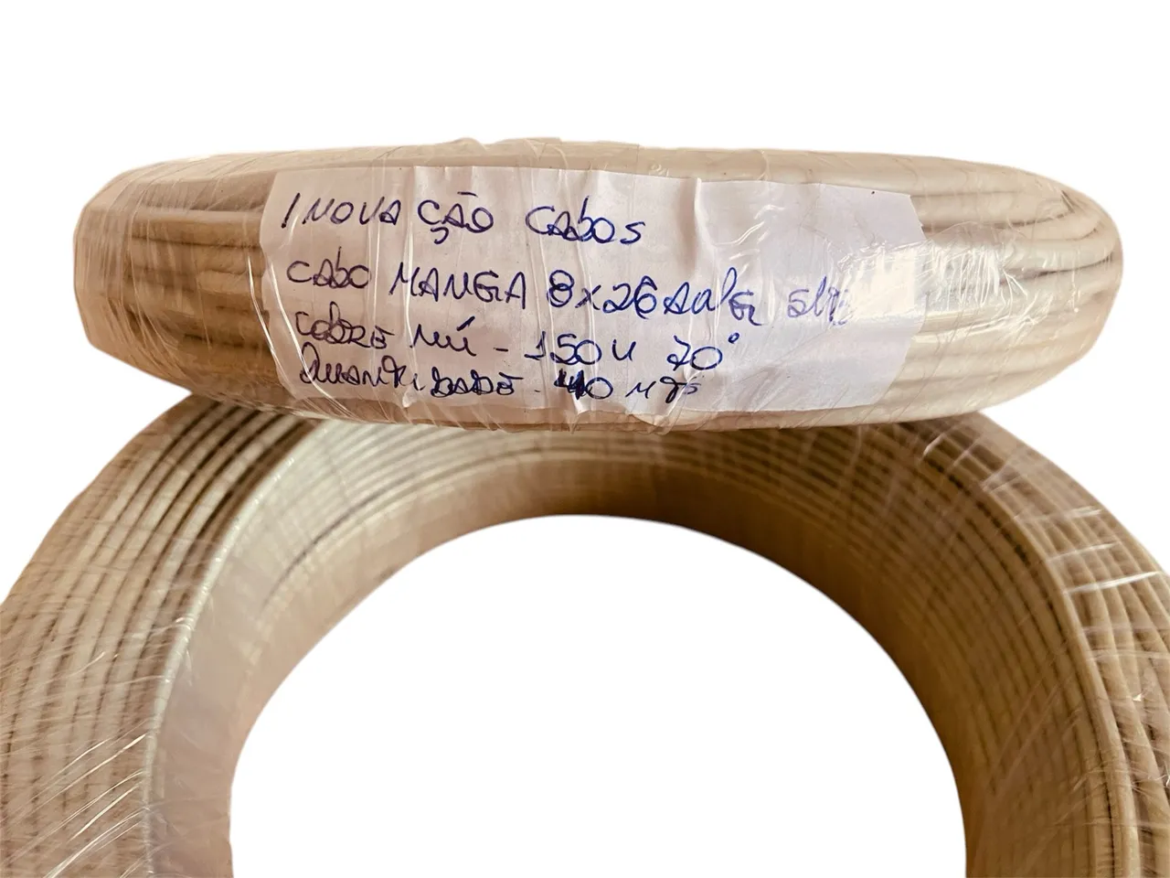 Cabo Manga 8x26 AWG Cu NÚ 150V 70° sem blindagem bege (Verde palha)