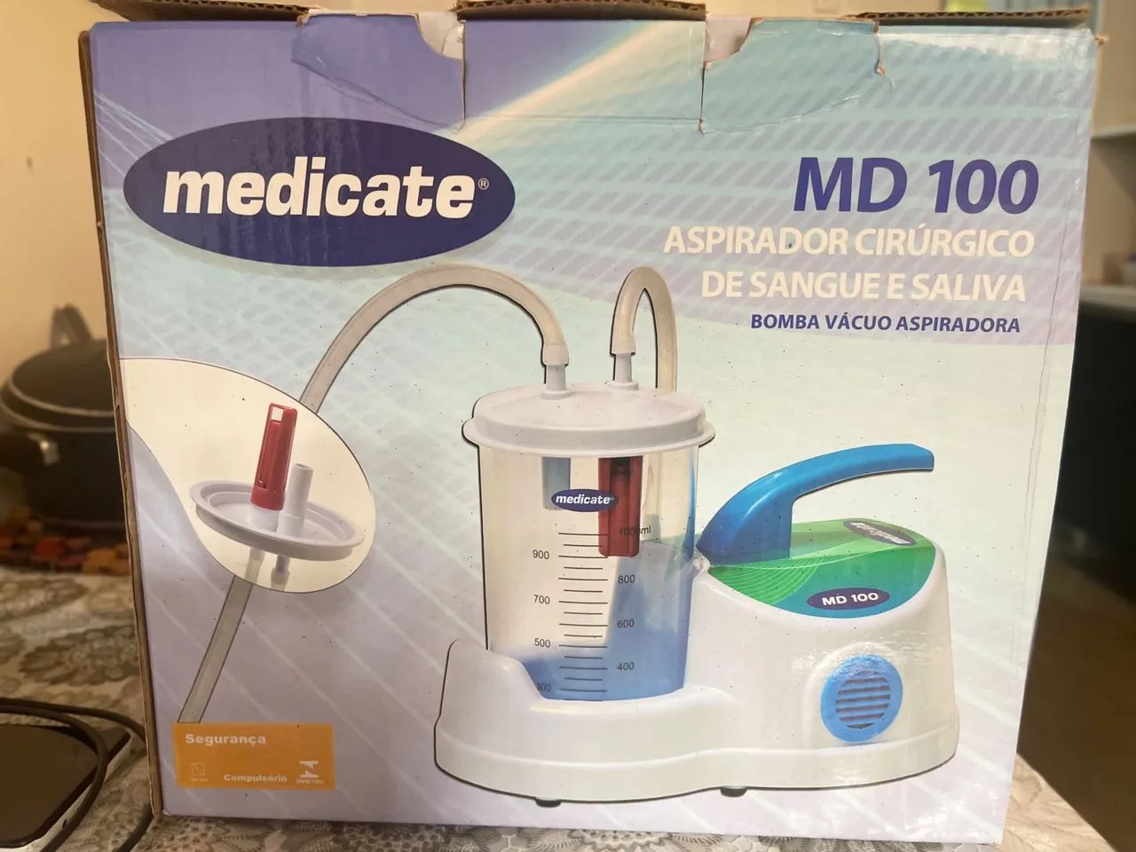 Aspirador Cirúrgico Medicate MD 100 Bivolt - Foto 2