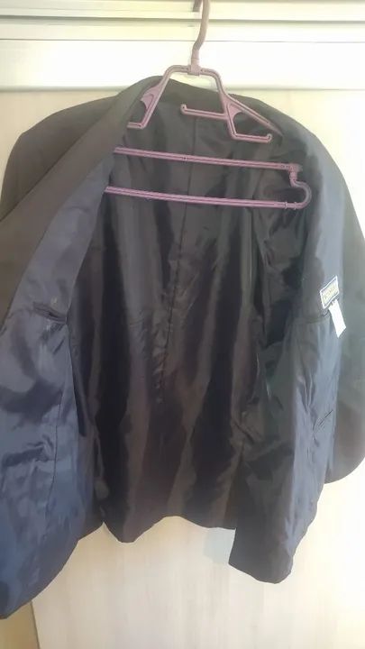Blazer Social Microfibra Cinza Chumbo 58 - Foto 5