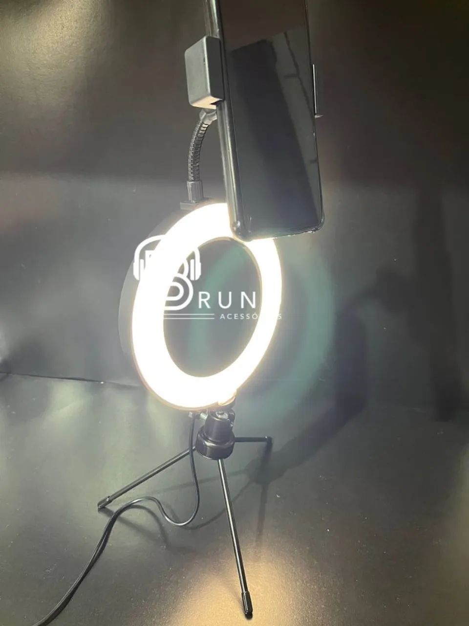 Kit de Iluminação para Celular com Tripé e Anel de Luz