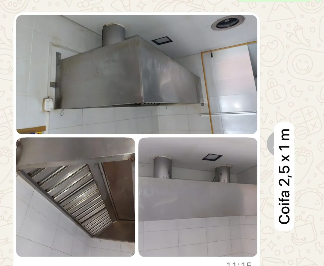 Coifa Industrial 2,5x1m - Ideal para Cozinha Profissional