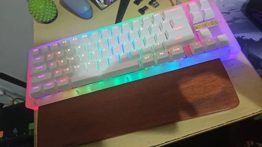 Teclado Custom Barebone Akko Acr Pro 68 + Switchs Akko cream Blue + Keycaps PBT Doubleshot - Foto 5